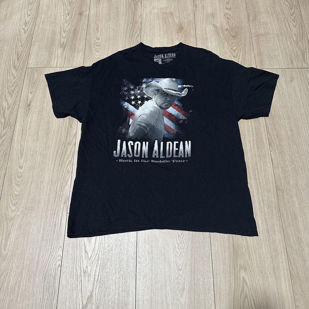 Jason Aldean Shirt Mens L Back In The Saddle Tour Country Concert T Shirt
